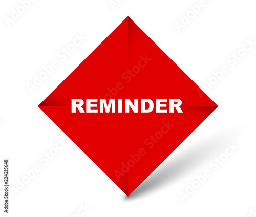 red vector banner reminder