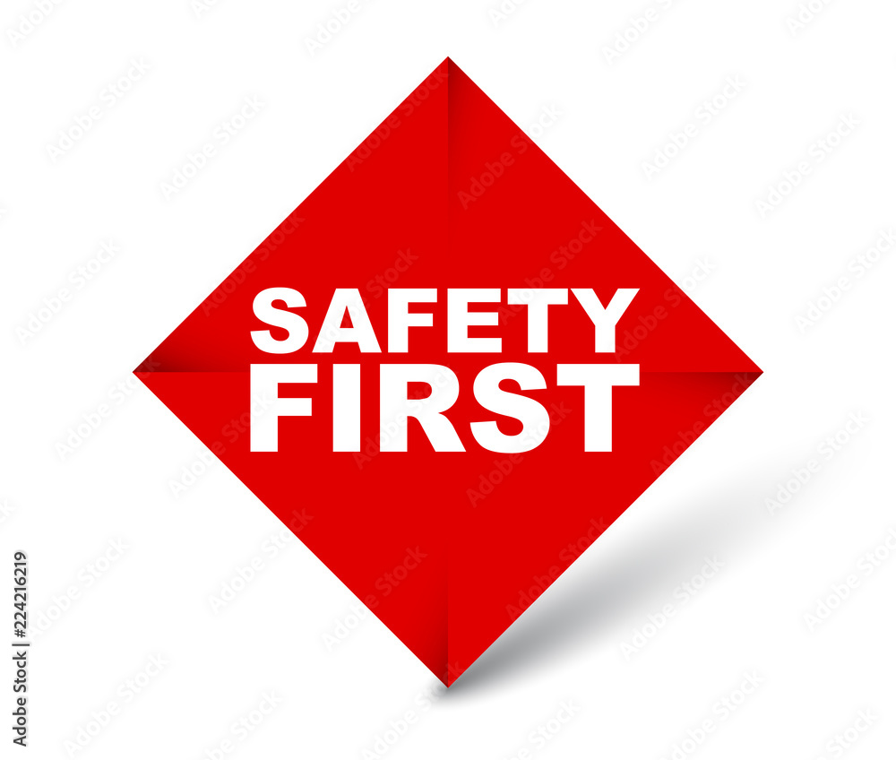 red vector banner safety first red vector banner safety first