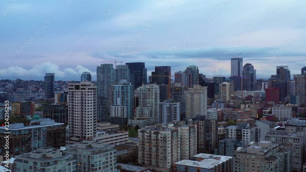 Drone panorama Seattle Washington USA 4k 30p Drone panorama Seattle Washington USA 4k 30p