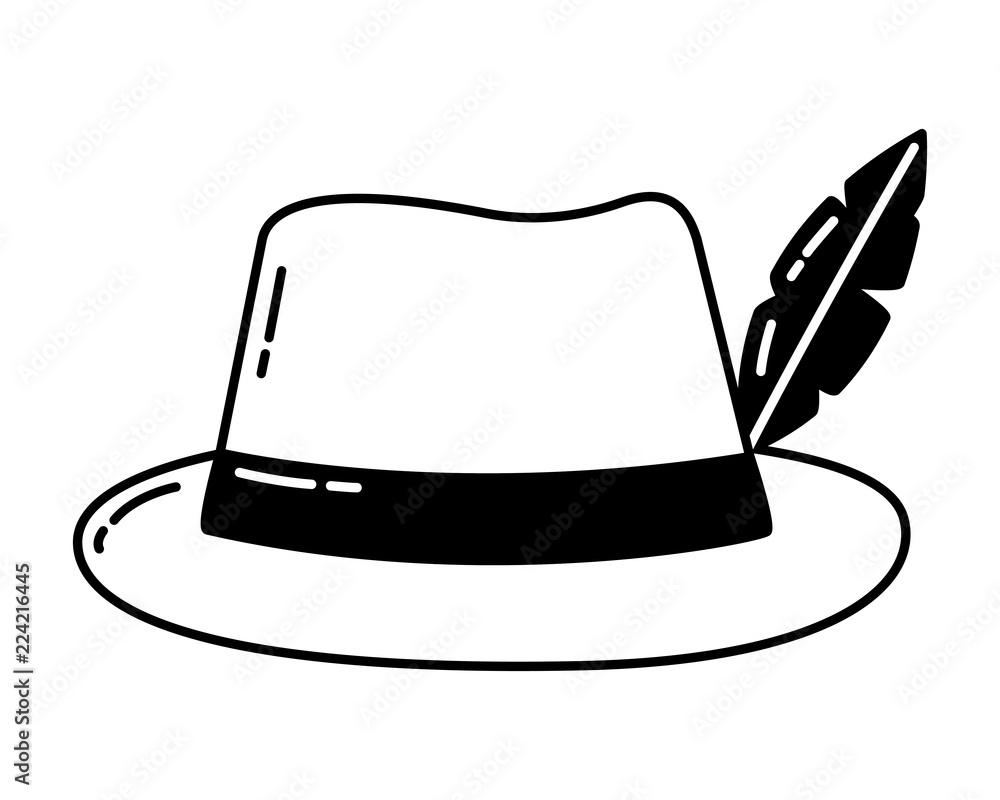 classic hat with feather fashion classic hat with feather fashion