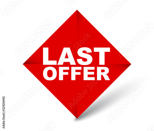 red vector banner last offer