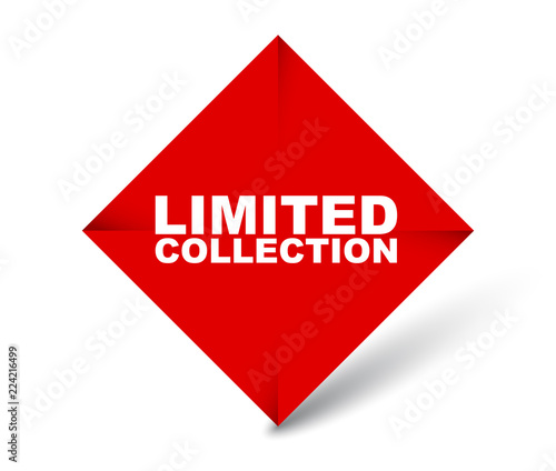 red vector banner limited colection