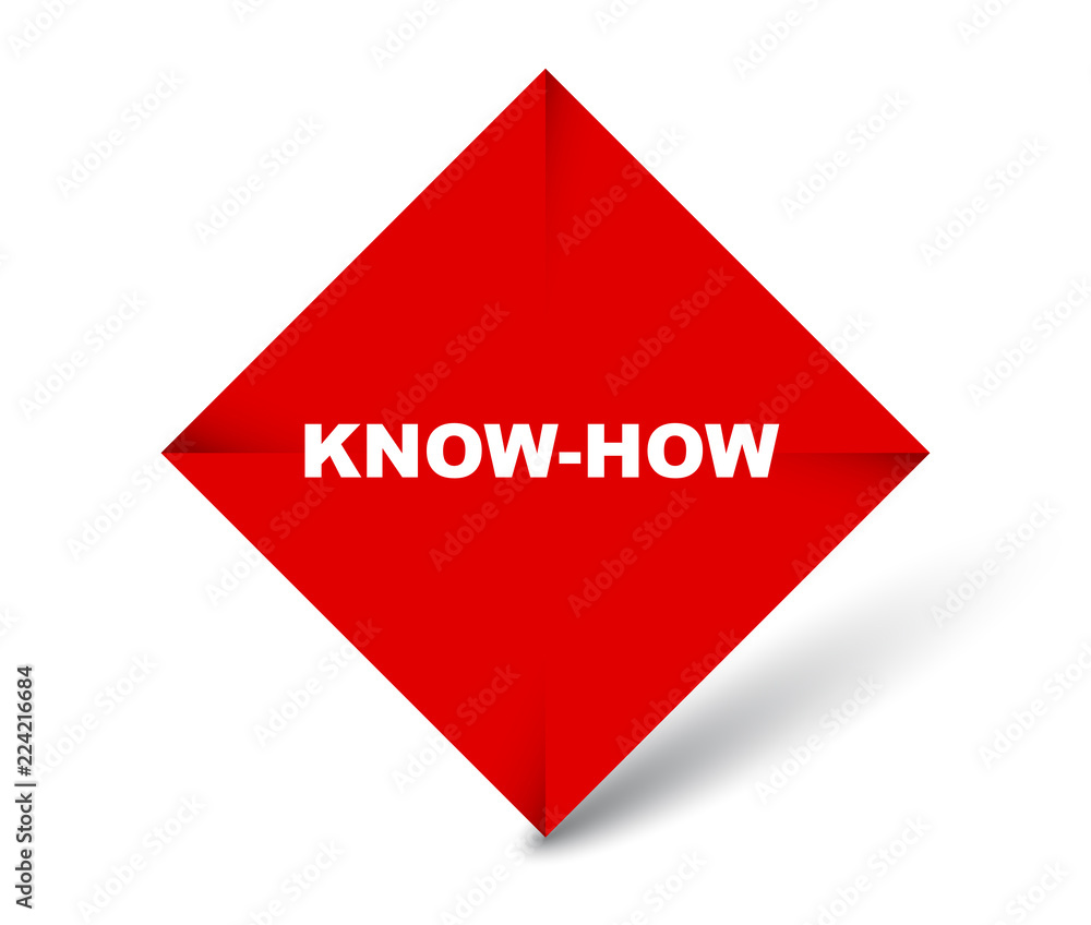 red vector banner know how red vector banner know how