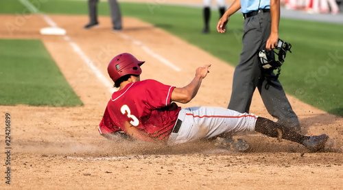 Canvastavla baseball player hitting