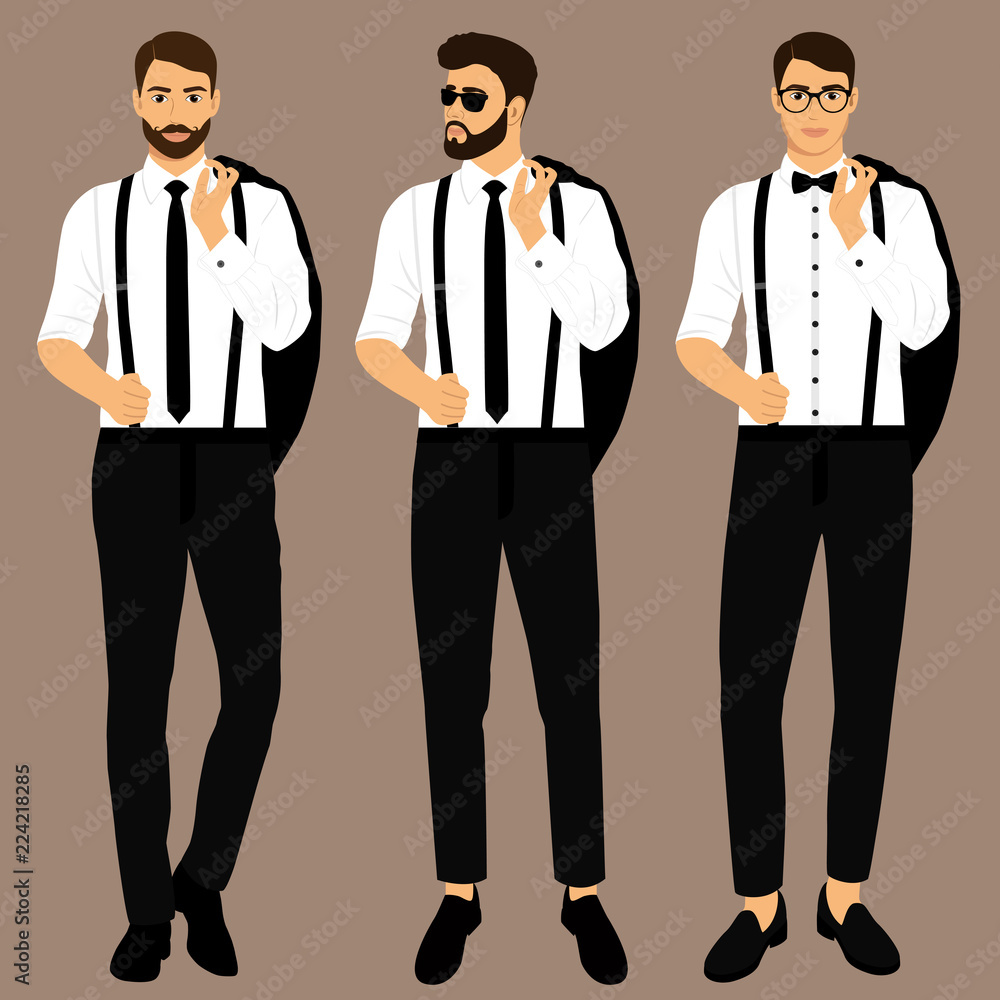 Wedding men's suit and tuxedo. Collection. The groom. Gentleman. Businessman. Wedding men's suit and tuxedo. Collection. The groom. Gentleman. Businessman.