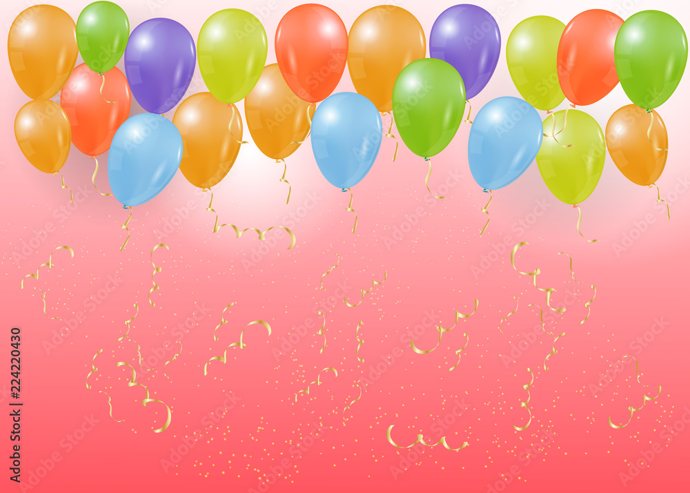 Multicolored balloons Multicolored balloons