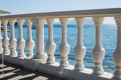 railing against the sea