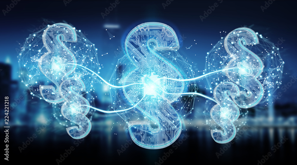 Obraz premium Digital paragraph law symbol background 3D rendering