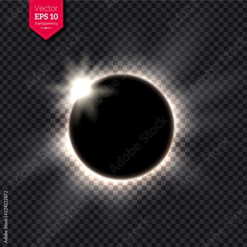 Vector illustration of full eclipse