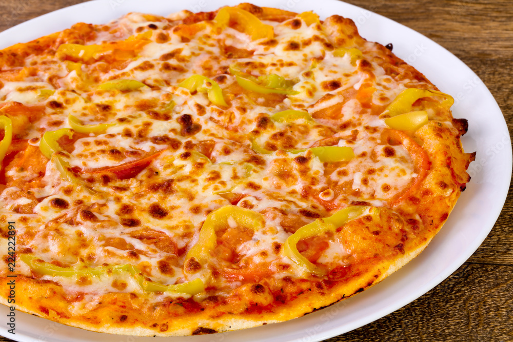 Pizza with bell pepper Pizza with bell pepper