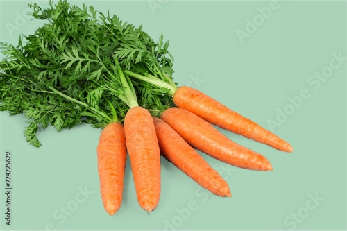 Carrot vegetable with leaves