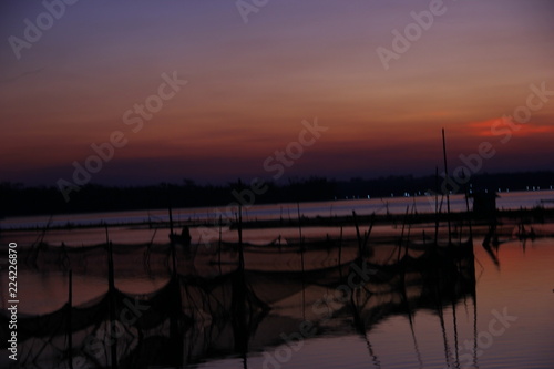 on the lake, view from the edge of the lake