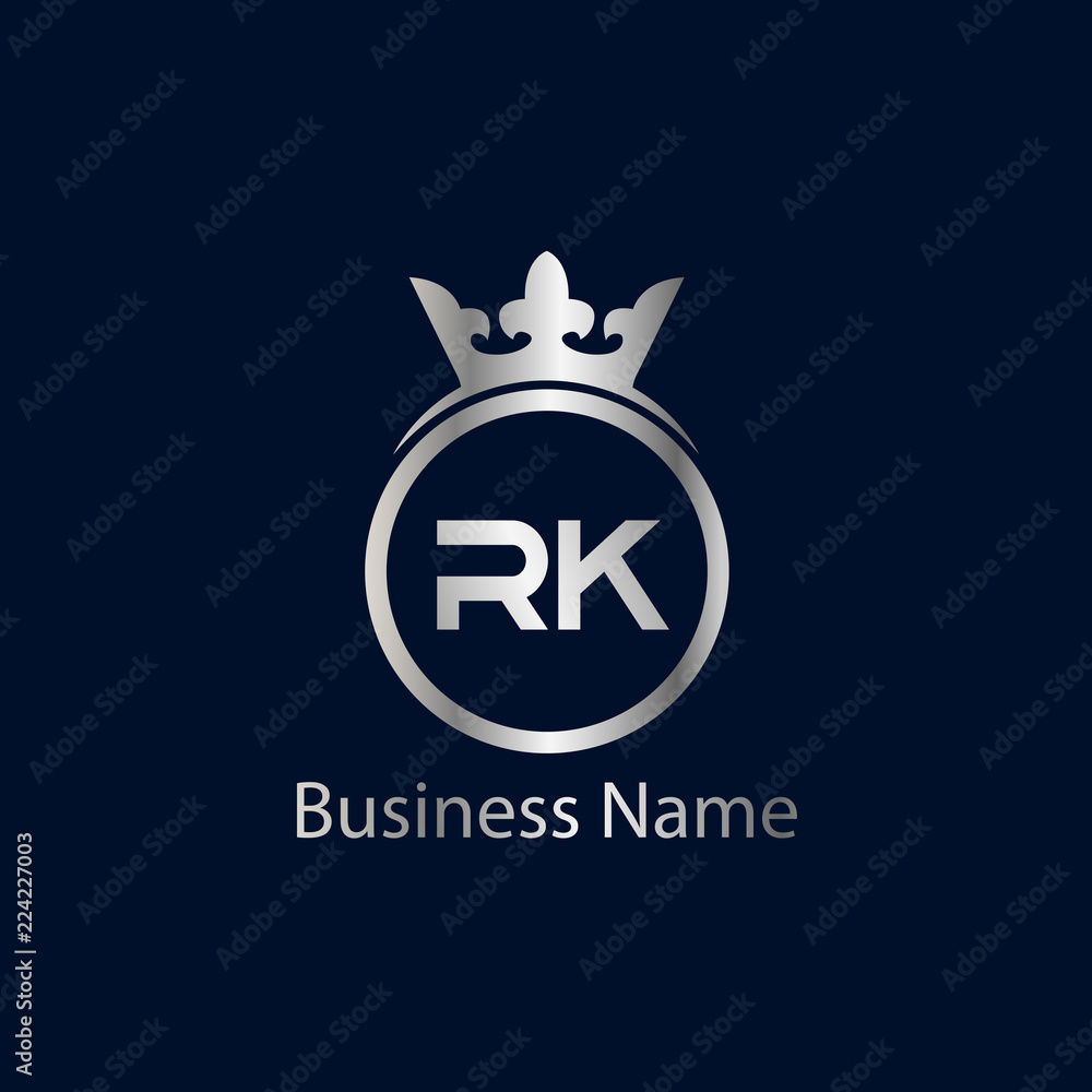 Initial Letter RK Logo Template Design