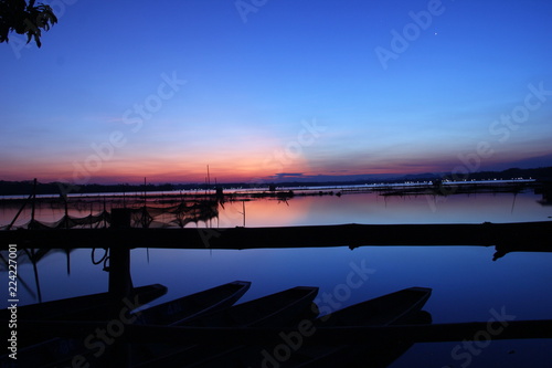 on the lake, view from the edge of the lake