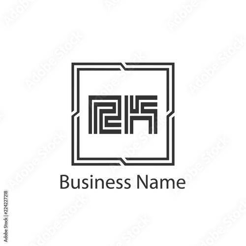 Initial Letter RK Logo Template Design
