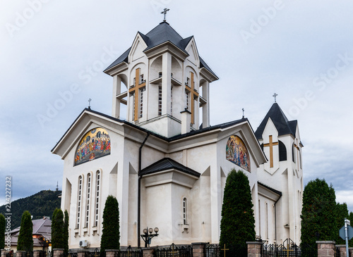 Orthodox  Church of the Holy Emperors Constantine and Helena on Alexandru Odobescu Street in the Brasov city in Romania photo