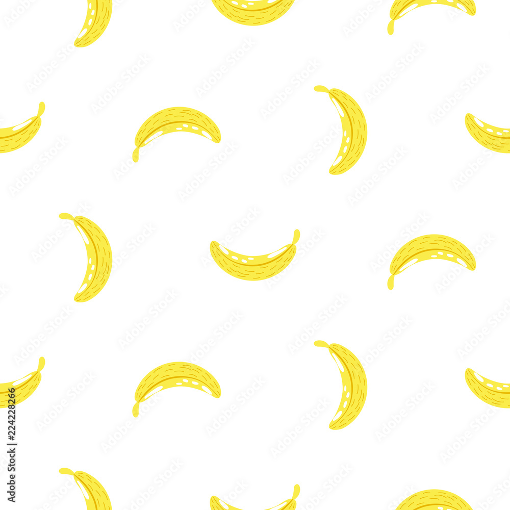 Banana simple vector seamless pattern texture. Banana simple vector seamless pattern texture.