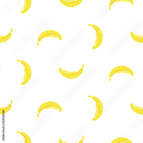 Banana simple vector seamless pattern texture.