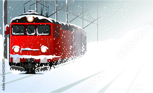 Winter transport issues. Hello winter background.