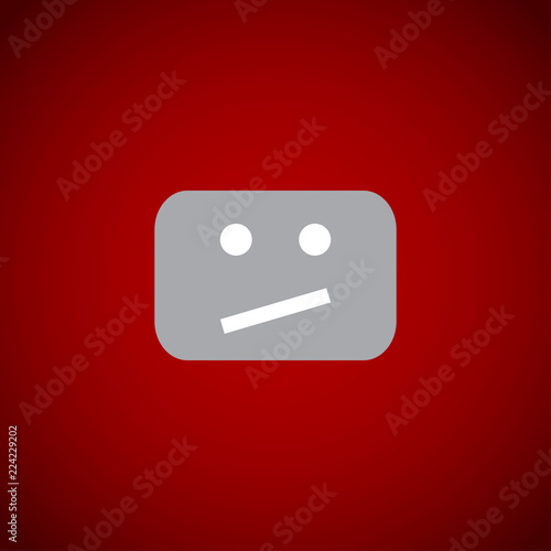 Error icon for video player. Vector illustration