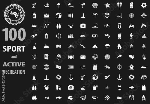 Sport icons Paper set