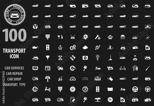 Transport icons set