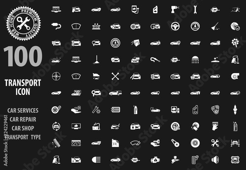 Transport icons set
