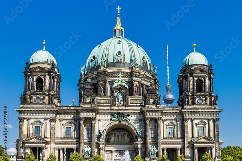Photography The beautiful Berlin Cathedral or Berliner Dom (German) is the protestant cathedral in Berlin, Germany