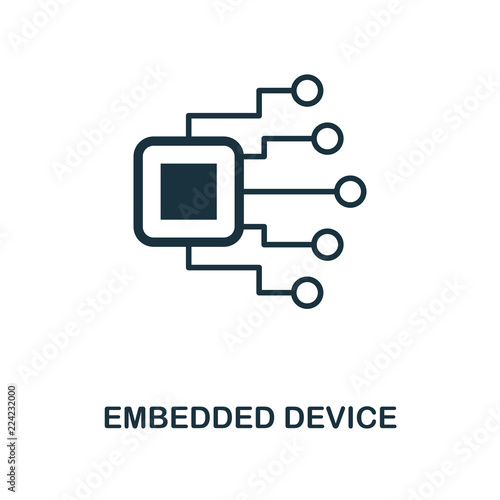 Embedded Device icon. Monochrome style design from machine learning icon collection. UI and UX. Pixel perfect embedded device icon. For web design, apps, software, print usage. photo