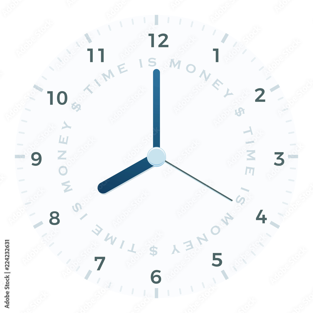 Wall Clock template with text 