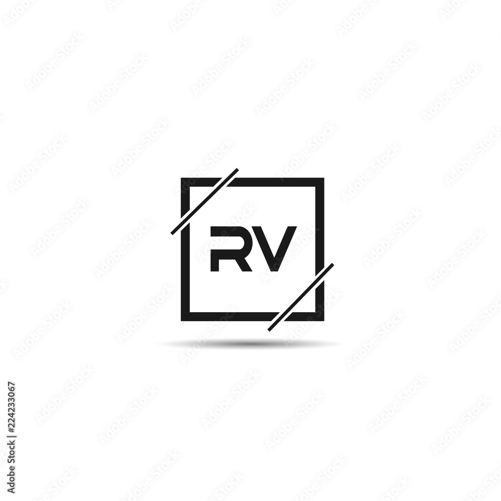 Initial Letter RV Logo Template Design Initial Letter RV Logo Template Design