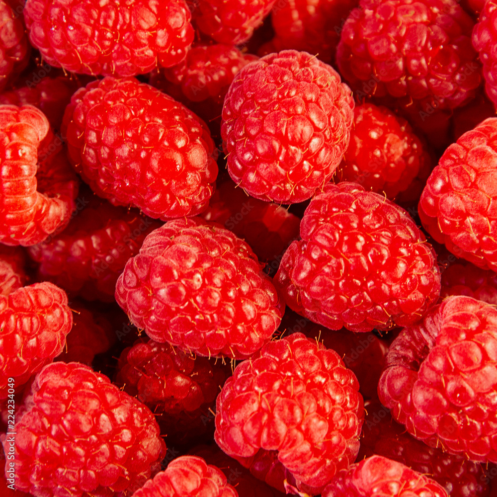 Delicious fresh red raspberry as background Delicious fresh red raspberry as background