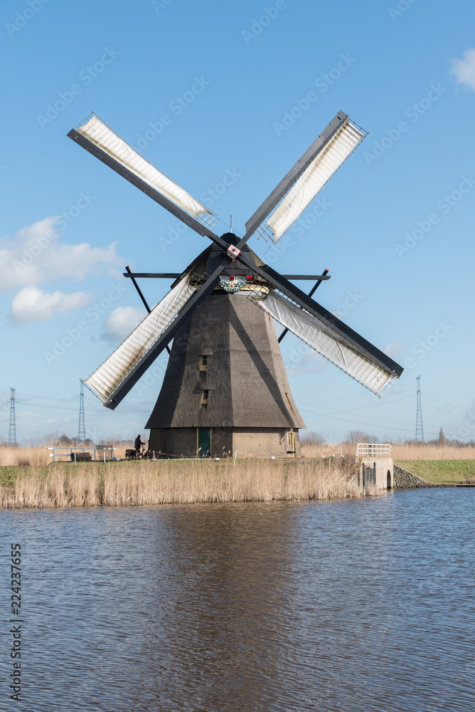 Windmill Overwaard no 4 in Kinderdijk