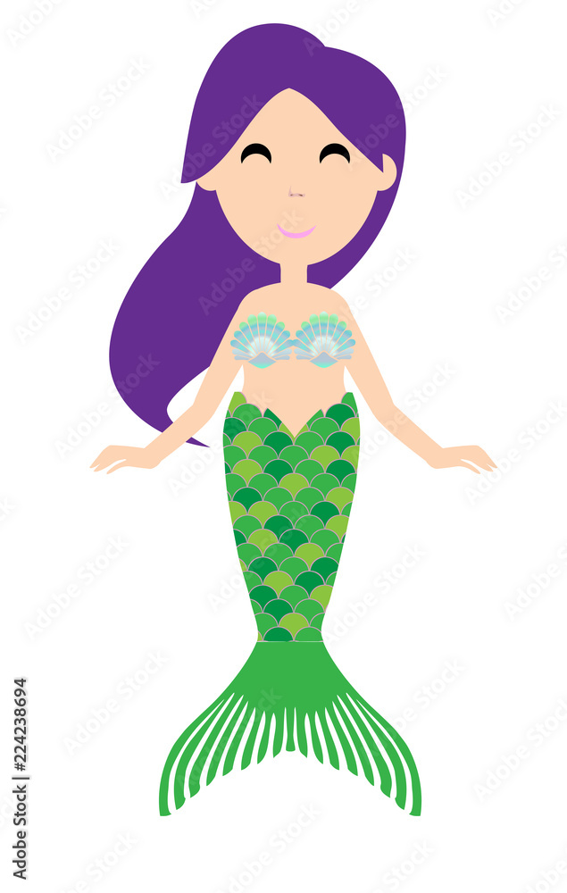 Vector Cartoon Mermaid Vector Cartoon Mermaid