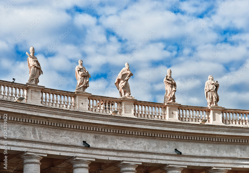 Rome, St. Peter's Basilica in the Vatican, statues detail