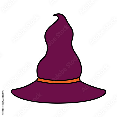 halloween witch hat isolated icon