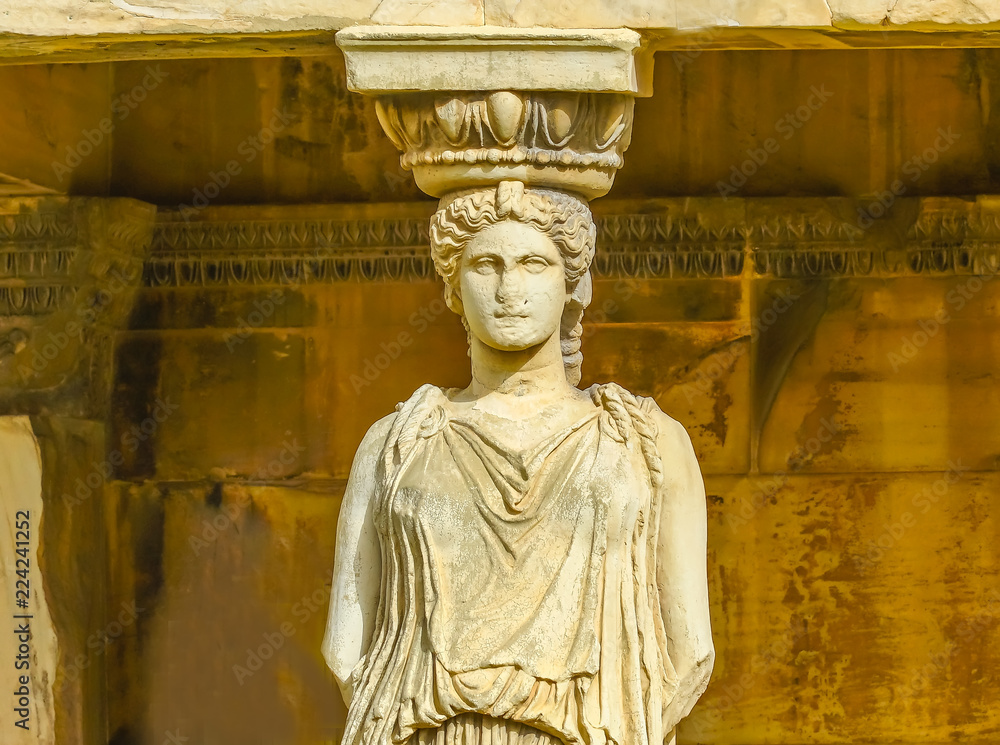 Ταπετσαρία Porch Caryatids Ruins Temple Erechtheion Acropolis Athens Greece