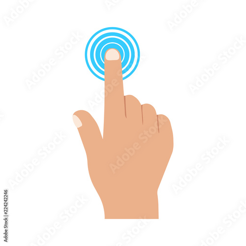 Hand touch. Finger. Vector. Isolated.
