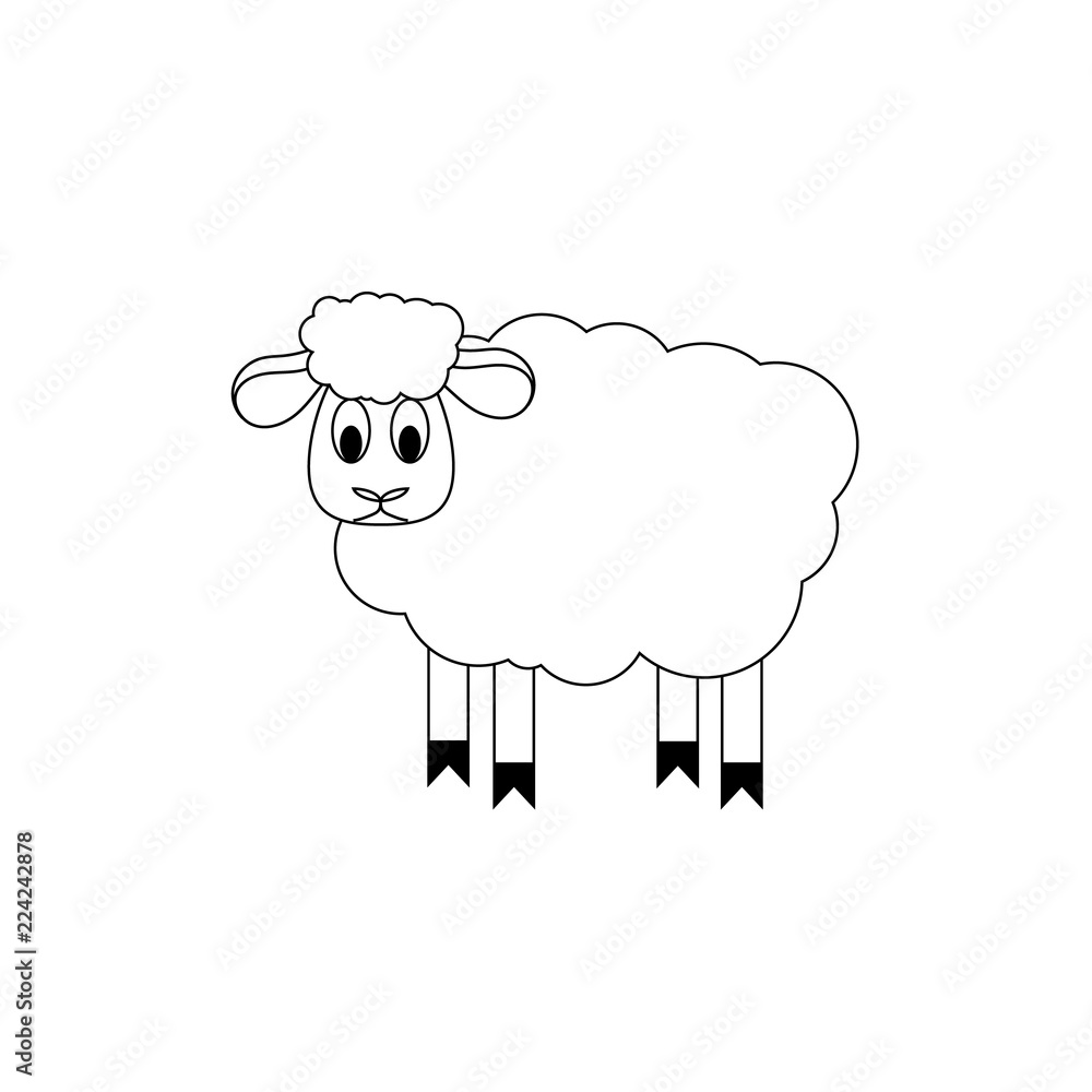 White vector lamb White vector lamb