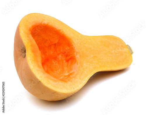 Butternut squash isolated on white background