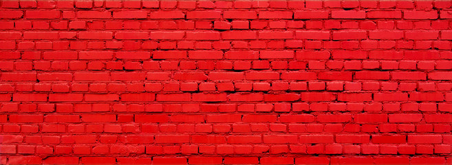 Old Painted Red brick wall Texture Background