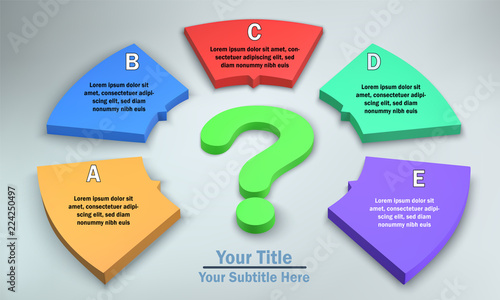 5 Options Infographic with Question Mark