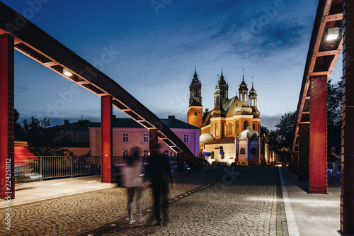 Obraz na płótnie Most Biskupa Jordana w Poznaniu w salonie