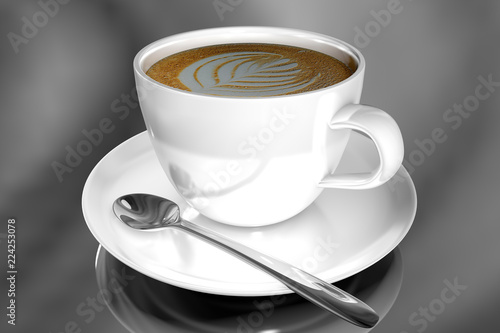 Coffee cup on a dark background