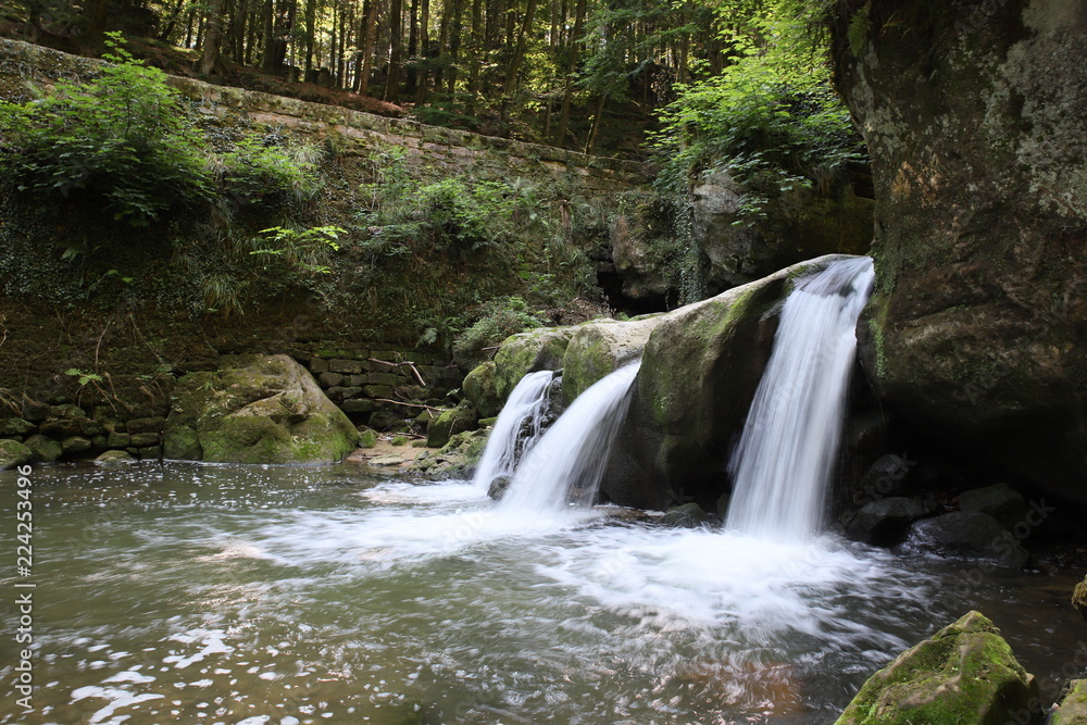 waterfall in the forest waterfall in the forest