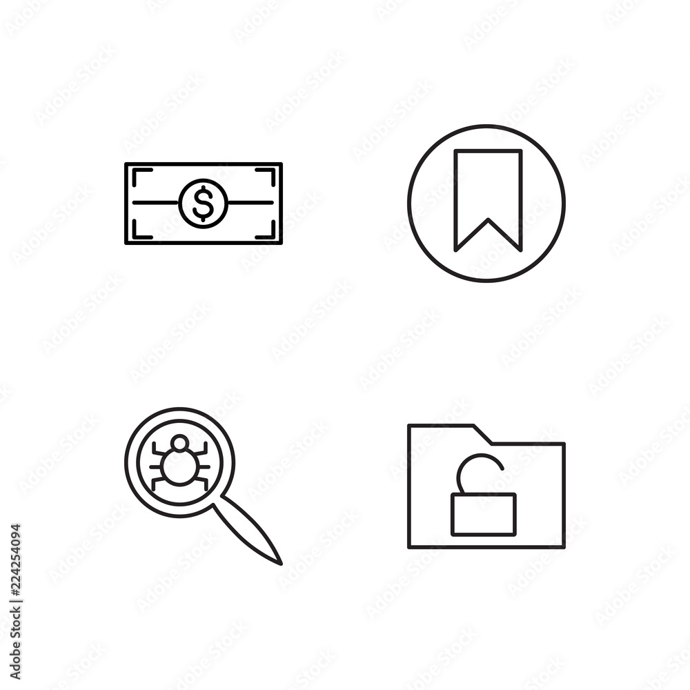 business simple outlined icons set business simple outlined icons set