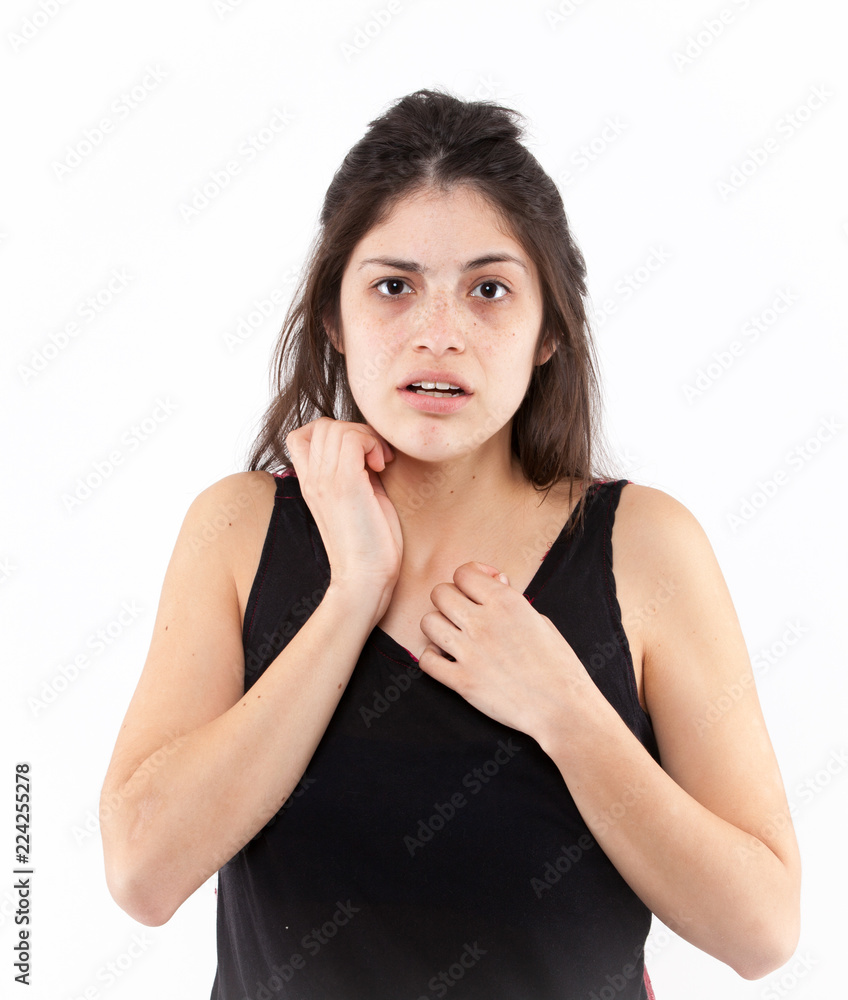 Unexpected bad news emotional girl Unexpected bad news emotional girl