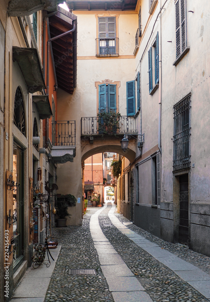 visit the pedestrian area of the picturesque Piedmontese village Orta San Giulio, Italy