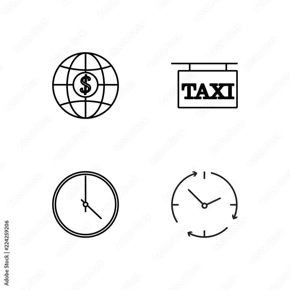 business simple outlined icons set business simple outlined icons set