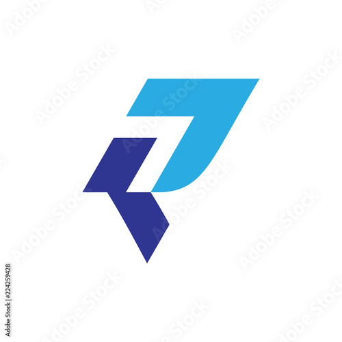 Q  letter with 7 logo design